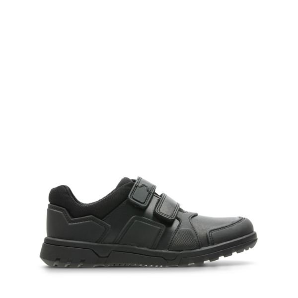 Clarks Girls Blake Street School Shoes Black | CA-1076328